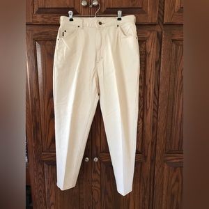 Cream Colored Denim Jeans, Size: 16 Pet
